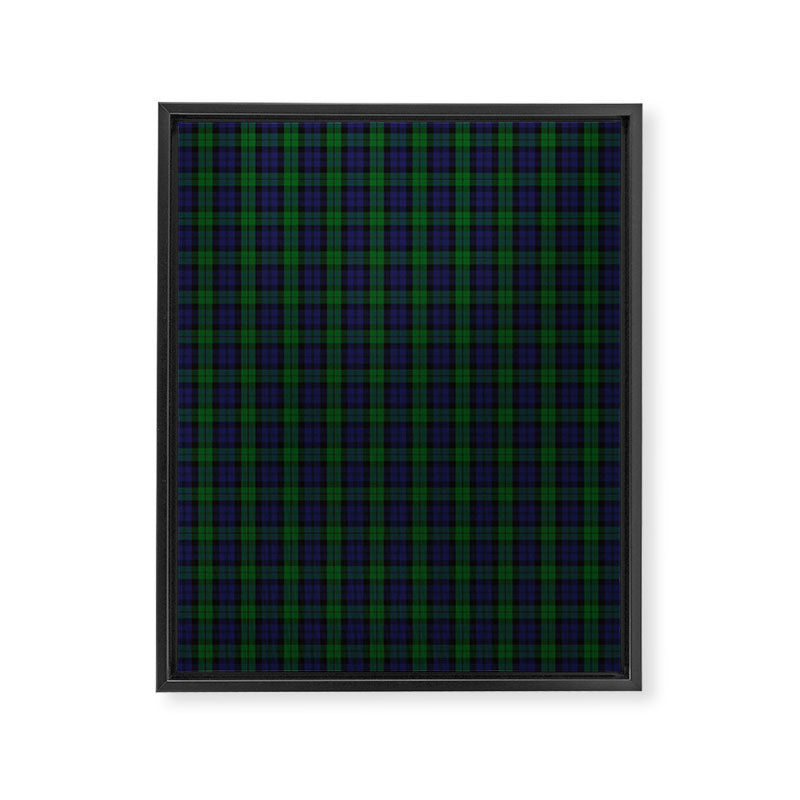Large Military Blackwatch Scottish Tartan Plaid Framed Canvas Print Gallery Image 8