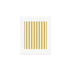 Large Mustard Yellow and White Cabana Tent Stripe Art Print Gallery Image 1