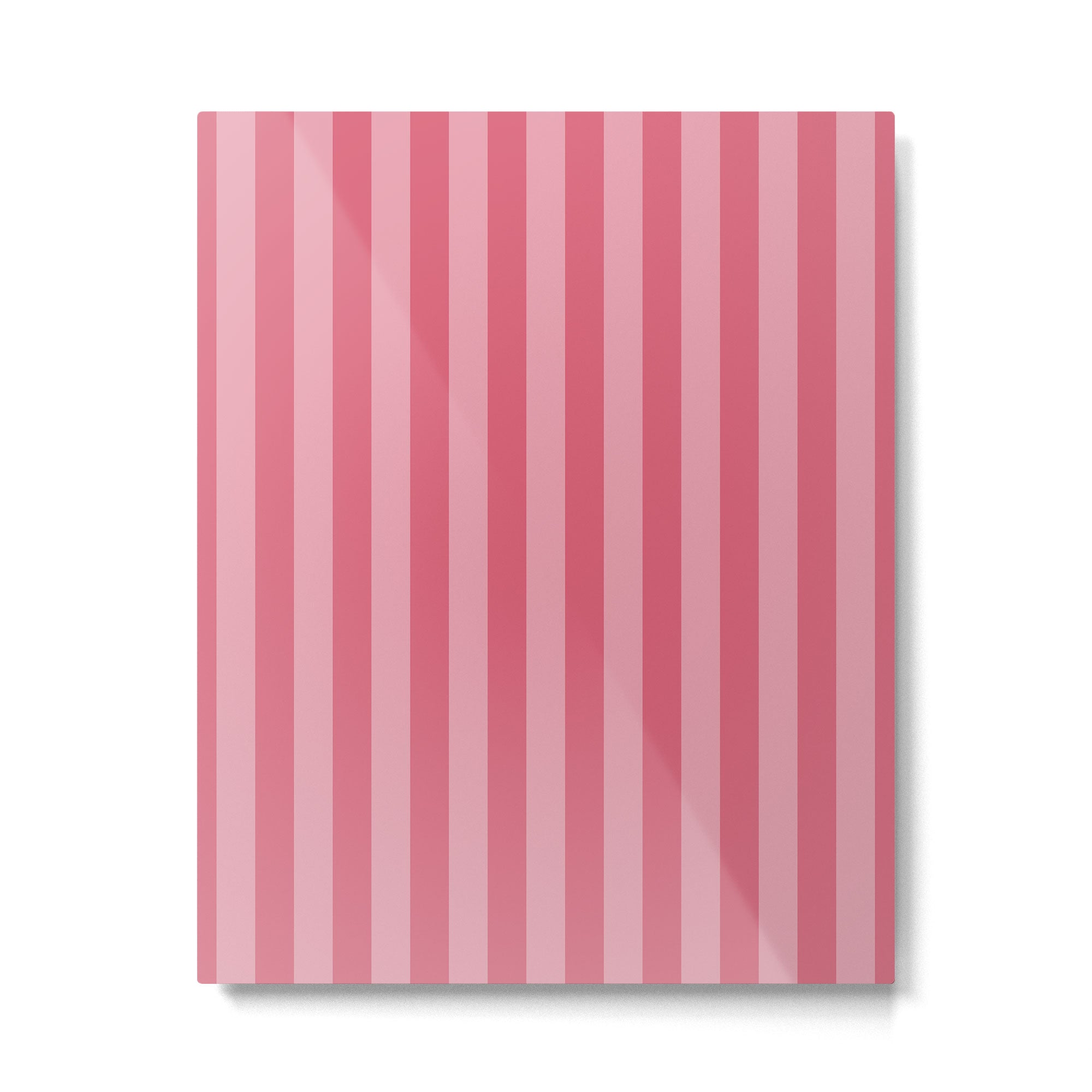 Large Nantucket Red Cabana Tent Stripes Metal Print Gallery Image 6