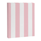 Large White and Light Millennial Pink Pastel Circus Tent Stripe Canvas Print Gallery Image 8