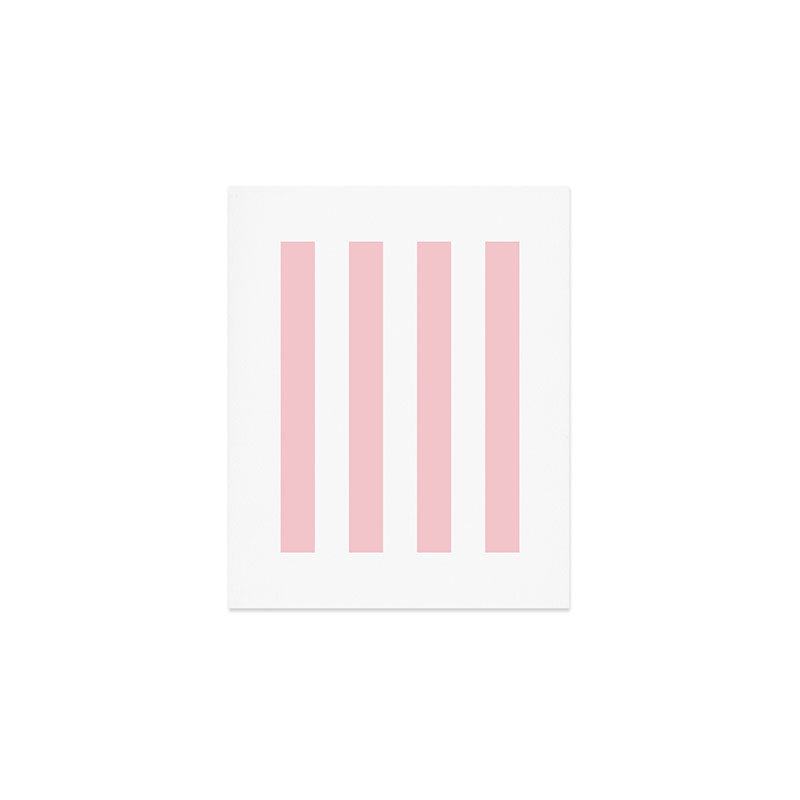 Large White and Light Millennial Pink Pastel Circus Tent Stripe Art Print Gallery Image 1