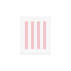 Large White and Light Millennial Pink Pastel Circus Tent Stripe Art Print Gallery Image 1
