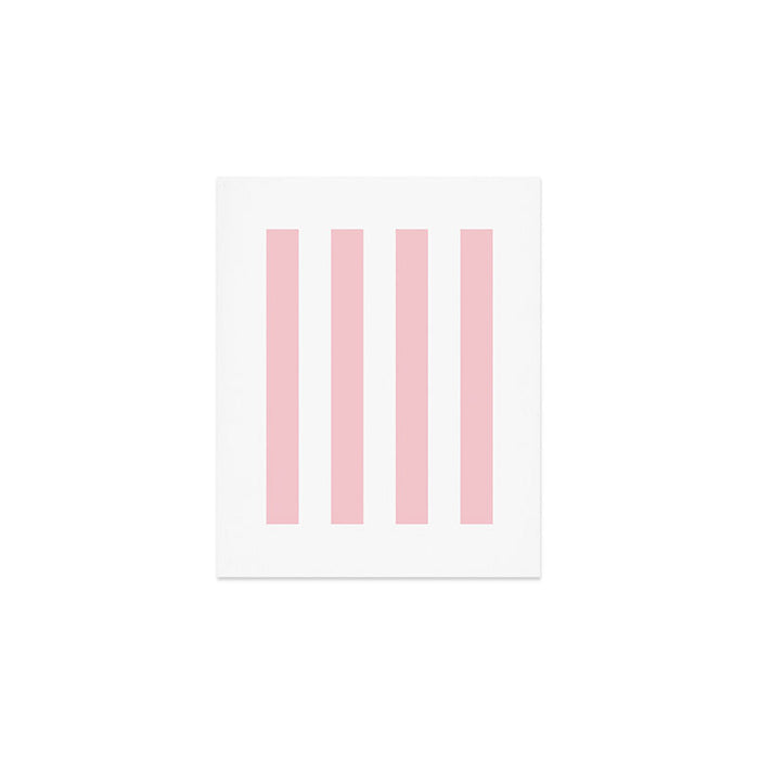 Large White and Light Millennial Pink Pastel Circus Tent Stripe Art Print Gallery Image 1