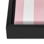 Large White and Light Millennial Pink Pastel Circus Tent Stripe Framed Canvas Print Gallery Image 3