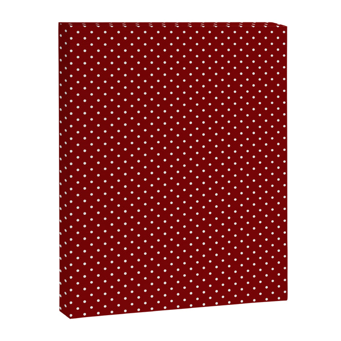 Large White Polka Dots On Dark Christmas Candy Apple Red Canvas Print Gallery Image 1