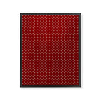 Large White Polka Dots On Dark Christmas Candy Apple Red Framed Canvas Print Gallery Image 8