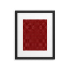 Large White Polka Dots On Dark Christmas Candy Apple Red Framed Art Print Gallery Image 6