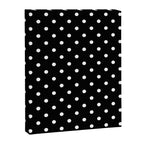 Licorice Black with White Polka Dots Canvas Print Gallery Image 8