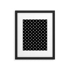 Licorice Black with White Polka Dots Framed Art Print Gallery Image 6