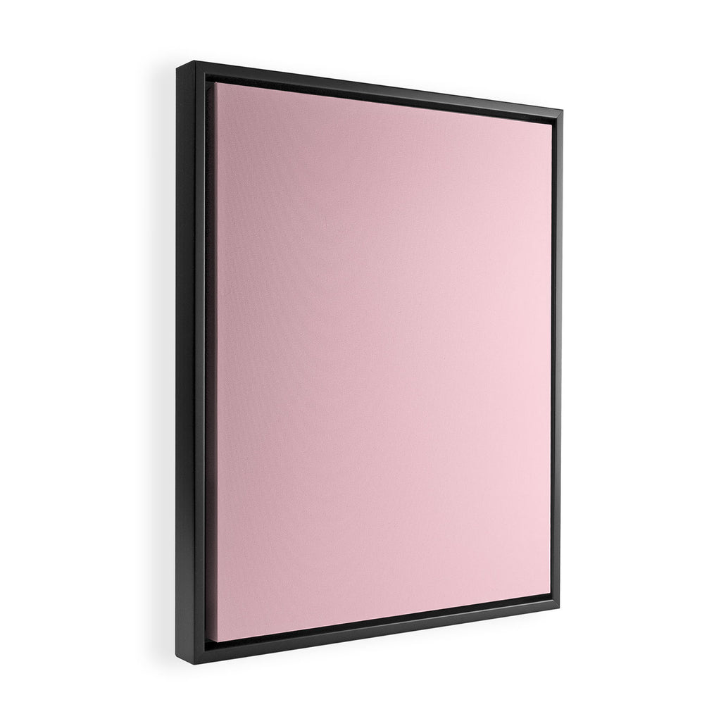 Light Soft Pastel Pink Solid Color Framed Canvas Print Gallery Image 2