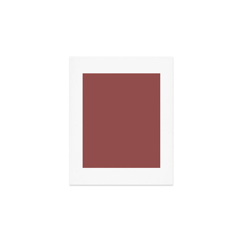 Marsala Wine Solid Color Art Print Gallery Image 1