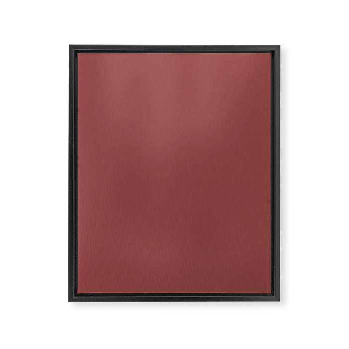 Marsala Wine Solid Color Framed Canvas Print Gallery Image 1