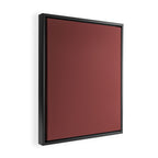 Marsala Wine Solid Color Framed Canvas Print Gallery Image 2