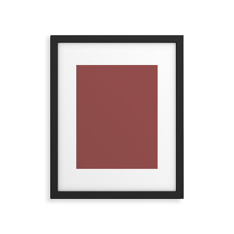 Marsala Wine Solid Color Framed Art Print Gallery Image 4