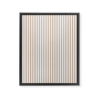 Mattress Ticking Narrow Striped Pattern in Dark Brown and White Framed Canvas Print Gallery Image 8