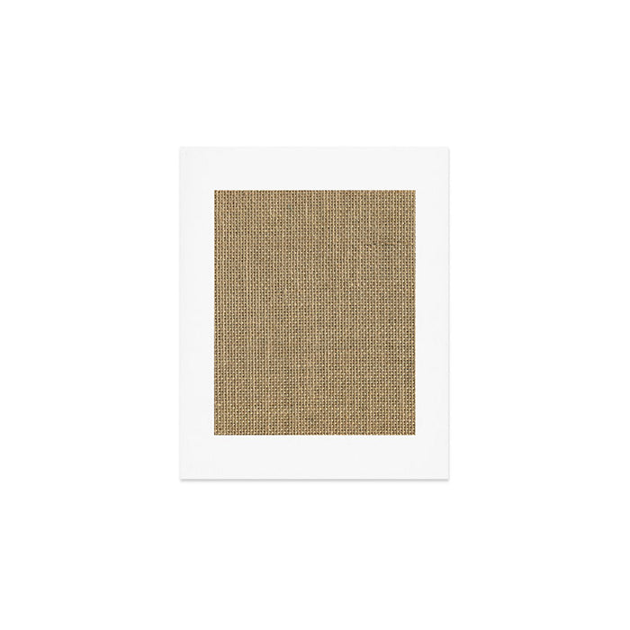 Natural Woven Beige Burlap Sack Cloth Art Print Gallery Image 1