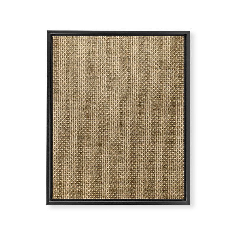 Natural Woven Beige Burlap Sack Cloth Framed Canvas Print Gallery Image 8