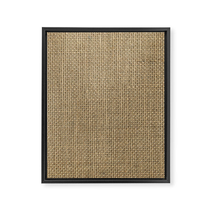 Natural Woven Beige Burlap Sack Cloth Framed Canvas Print Gallery Image 1