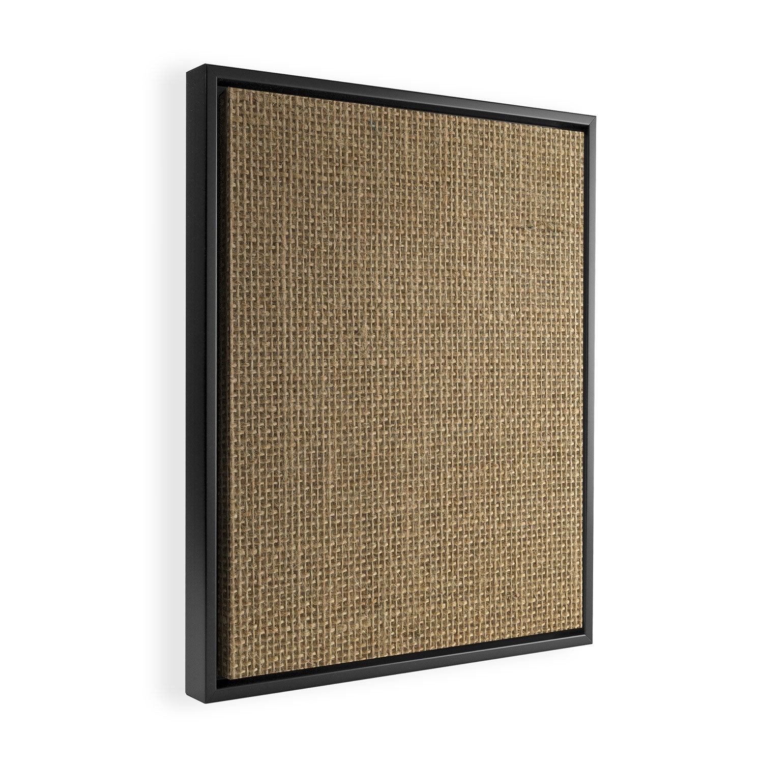 Natural Woven Beige Burlap Sack Cloth Framed Canvas Print Gallery Image 2