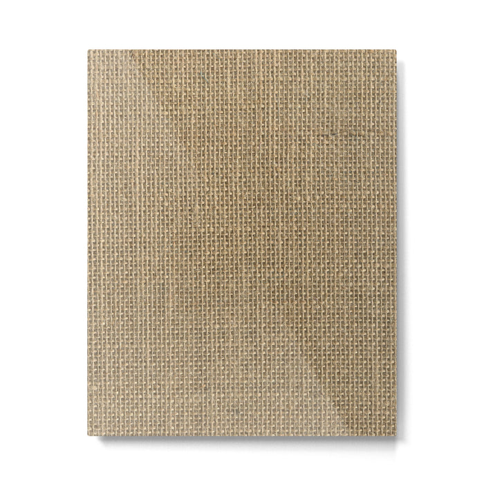 Natural Woven Beige Burlap Sack Cloth Metal Print Gallery Image 1