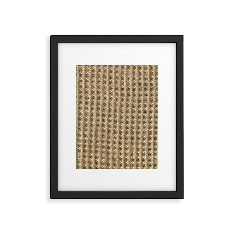 Natural Woven Beige Burlap Sack Cloth Framed Art Print Gallery Image 6