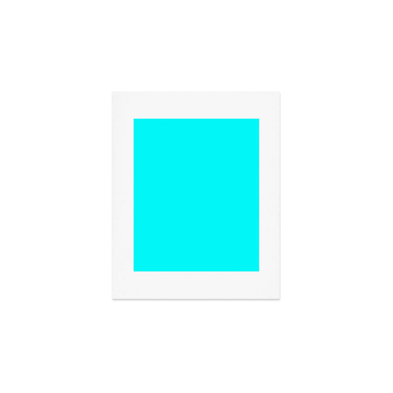 Neon Aqua Blue Bright Electric Fluorescent Color Art Print Gallery Image 1