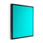 Neon Aqua Blue Bright Electric Fluorescent Color Framed Canvas Print Gallery Image 2