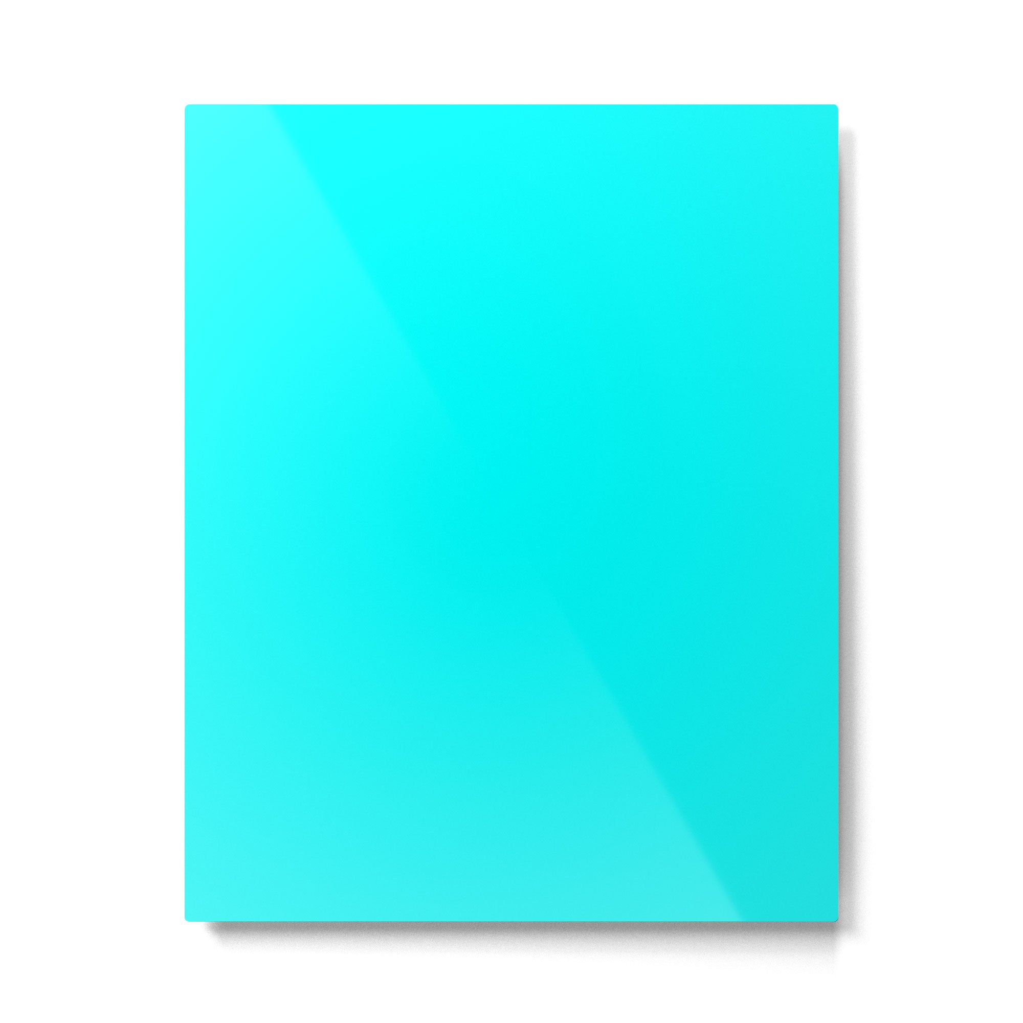 Neon Aqua Blue Bright Electric Fluorescent Color Metal Print Gallery Image 6