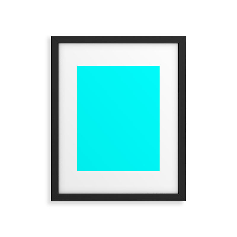 Neon Aqua Blue Bright Electric Fluorescent Color Framed Art Print Gallery Image 6
