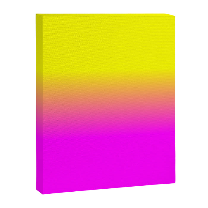 Neon Yellow and Bright Hot Pink Ombré  Shade Color Fade Canvas Print Gallery Image 1