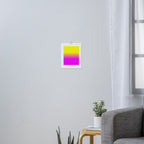 Neon Yellow and Bright Hot Pink Ombré  Shade Color Fade Art Print Gallery Image 3