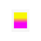 Neon Yellow and Bright Hot Pink Ombré  Shade Color Fade Art Print Gallery Image 1
