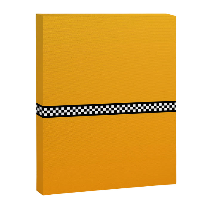 NY Taxi Cab Yellow with Black and White Check Band Canvas Print Gallery Image 1