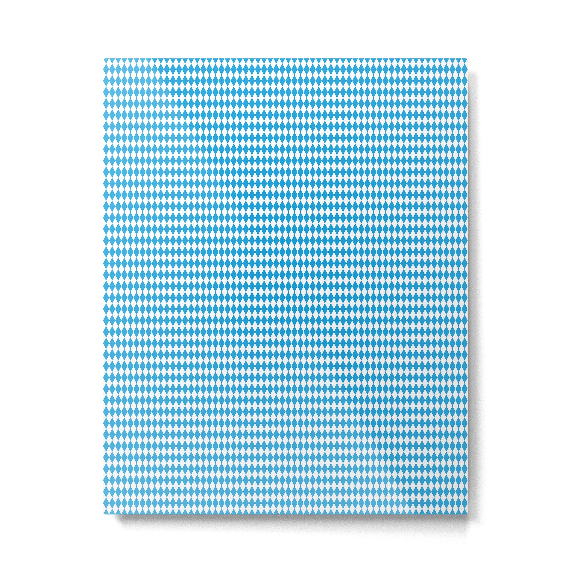 Oktoberfest Bavarian Blue and White Small Diagonal Diamond Pattern Metal Print Gallery Image 6