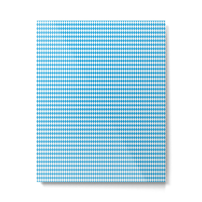 Oktoberfest Bavarian Blue and White Small Diagonal Diamond Pattern Metal Print Gallery Image 1