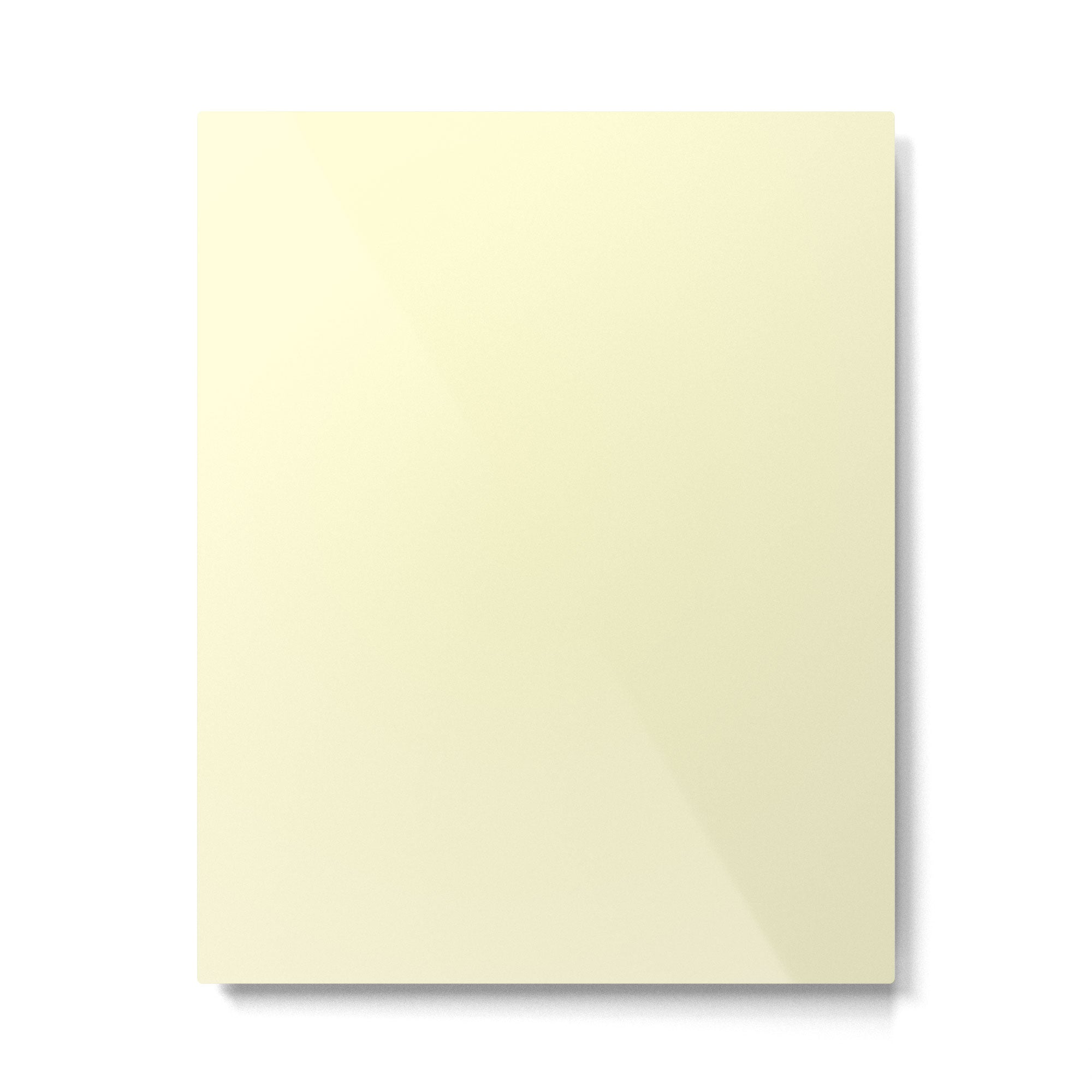 Pastel Lemon Yellow Pale Soft Meringue Yellow Metal Print Gallery Image 6