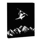 Rocky Mountain Snowboarder Catching Air Canvas Print Gallery Image 6