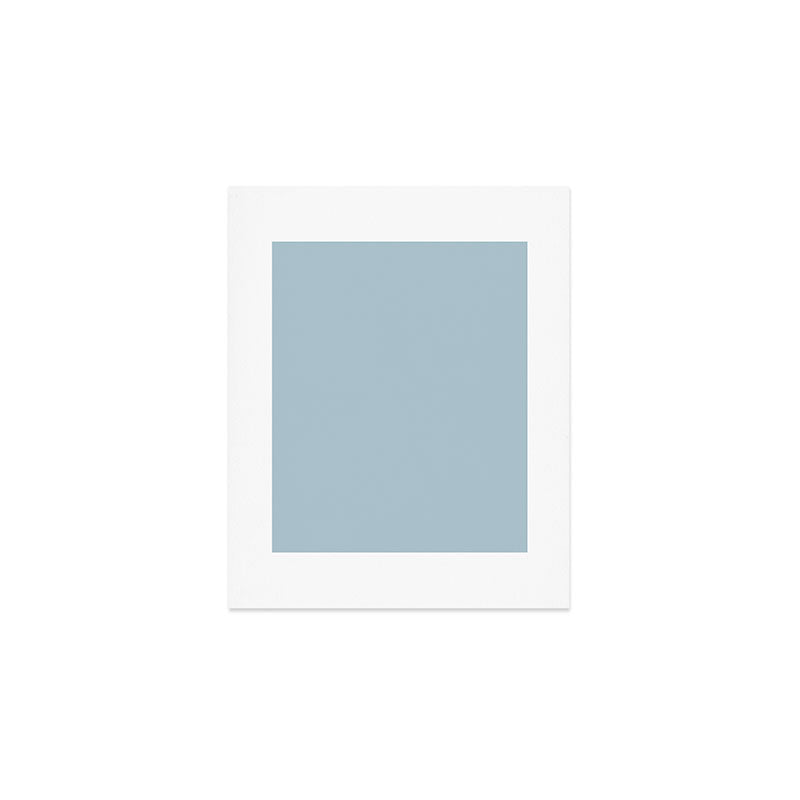 Soft Chalky Pastel Blue Solid Color Art Print Gallery Image 1