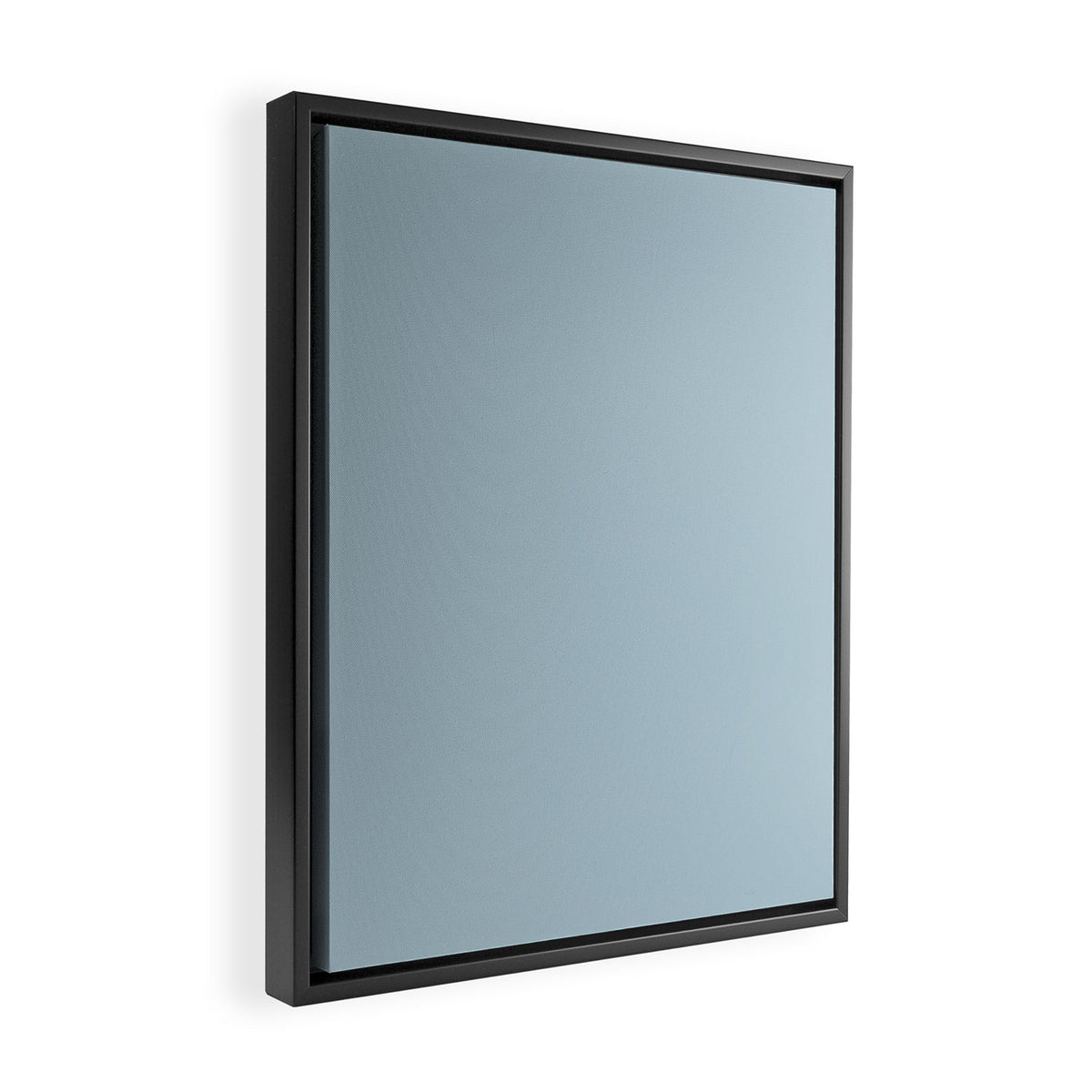 Soft Chalky Pastel Blue Solid Color Framed Canvas Print Gallery Image 2