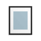 Soft Chalky Pastel Blue Solid Color Framed Art Print Gallery Image 6