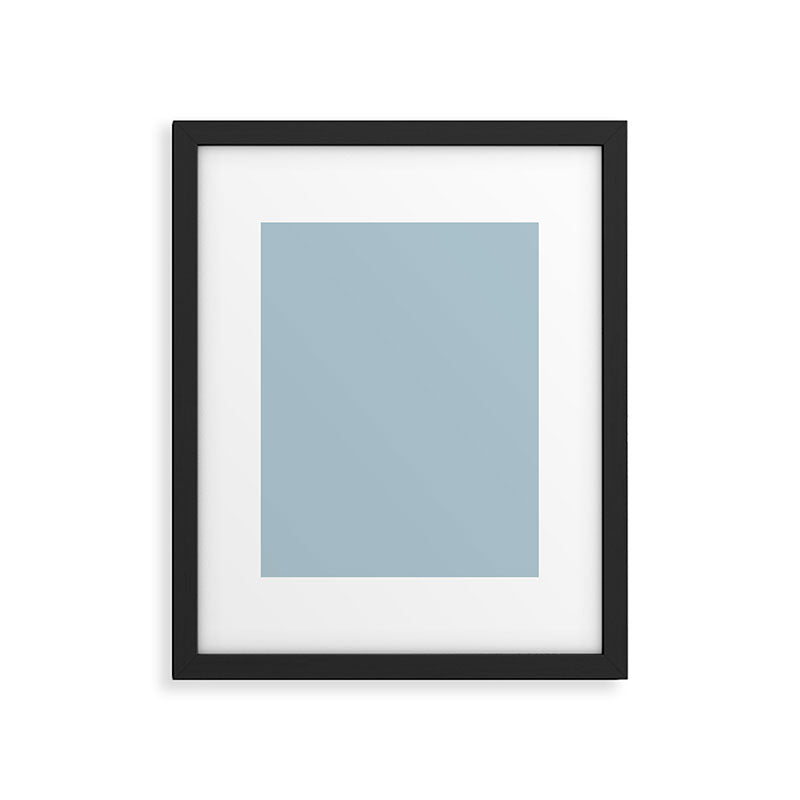 Soft Chalky Pastel Blue Solid Color Framed Art Print Gallery Image 6