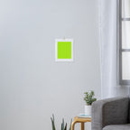Solid Bright Green Yellow Neon Color Art Print Gallery Image 3