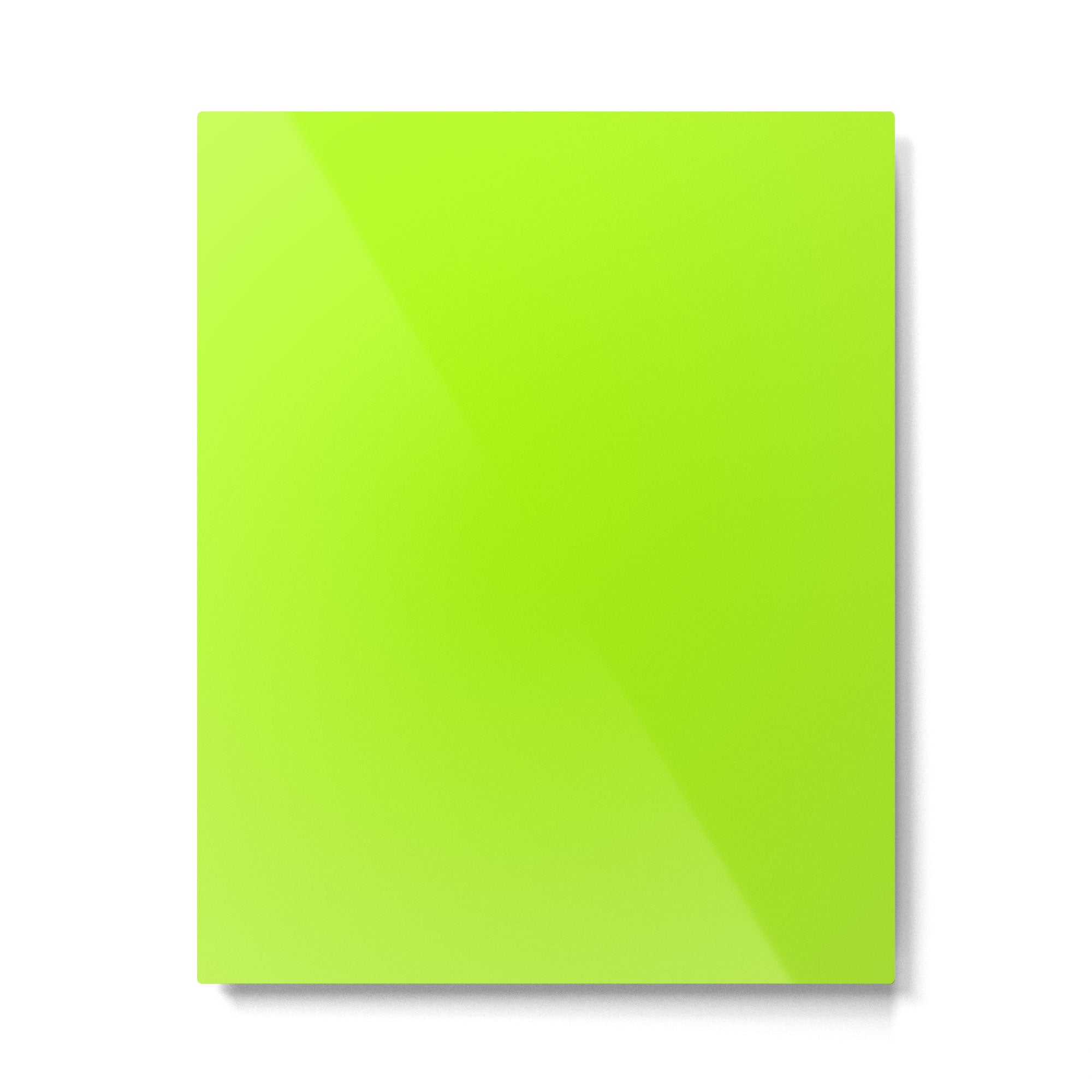 Solid Bright Green Yellow Neon Color Metal Print Gallery Image 6
