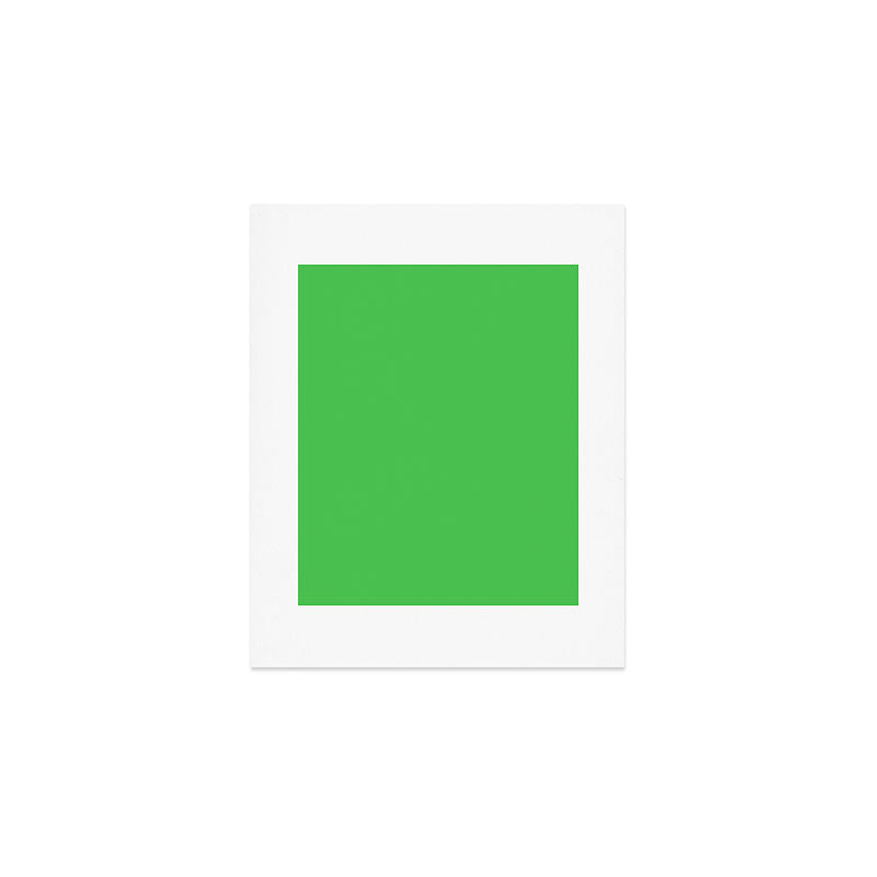 Solid Bright Kelly Green Color Art Print Gallery Image 1