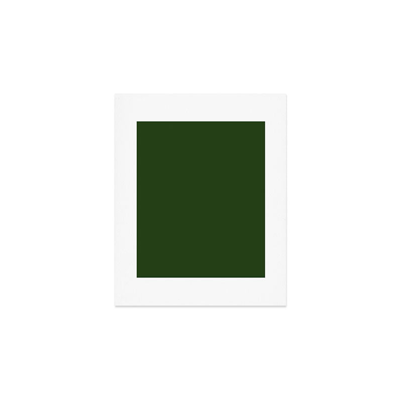 Solid Dark Forest Green Simple Solid Color All Over Print Art Print Gallery Image 1