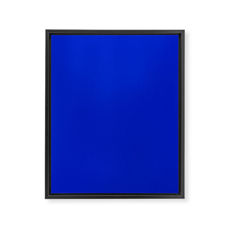 Solid Deep Cobalt Blue Color Framed Canvas Print Gallery Image 8