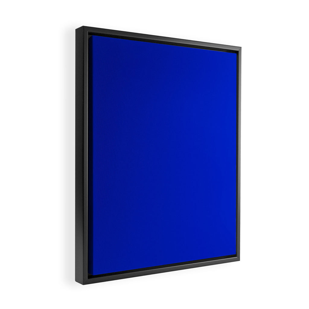 Solid Deep Cobalt Blue Color Framed Canvas Print Gallery Image 2