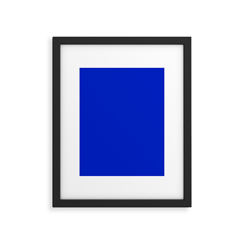 Solid Deep Cobalt Blue Color Framed Art Print Gallery Image 6