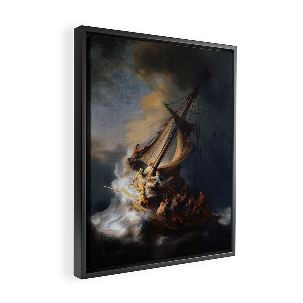 Stolen Painting - The Storm on the Sea of Galilee by Rembrandt Framed Canvas Print Gallery Image 2