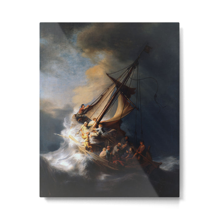 Stolen Painting - The Storm on the Sea of Galilee by Rembrandt Metal Print Gallery Image 1